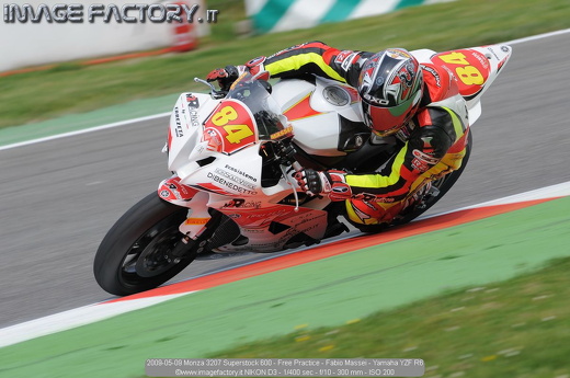 2009-05-09 Monza 3207 Superstock 600 - Free Practice - Fabio Massei - Yamaha YZF R6